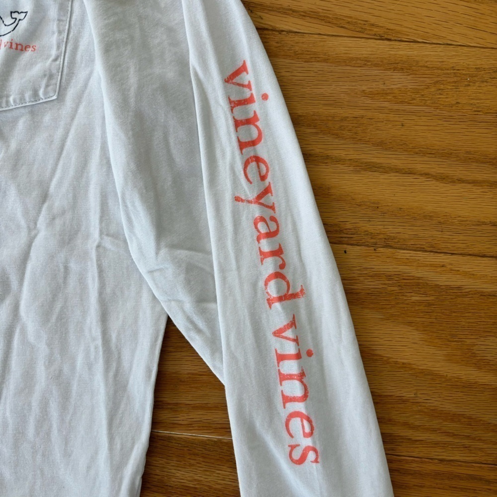 Vineyard Vines White Kids Long Sleeves T-Shirt - size XLāā - Picture 5 of 7